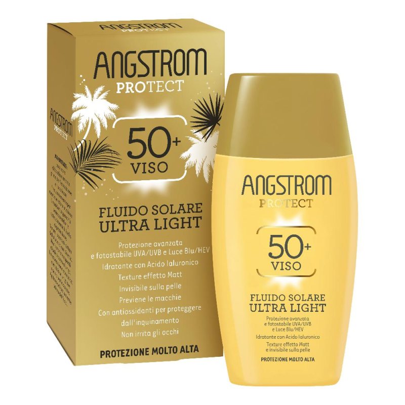 Angstrom Fluido protezione solare viso ultra light SPF50+ Angstrom Fluido protezione solare viso ultra light SPF50+