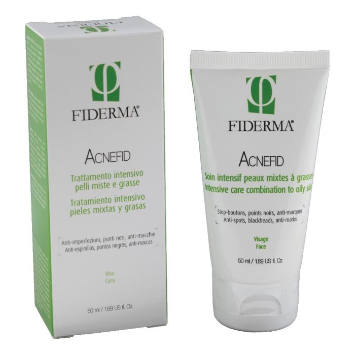 Acnefid Crema per Pelle Mista e Grassa 50 Millilitri – Trattamento Viso Anti Acne e Imperfezioni Lenitivo e Seboregolatore Acnefid Crema per Pelle Mista e Grassa 50 Millilitri – Trattamento Viso Anti Acne e Imperfezioni Lenitivo e Seboregolatore