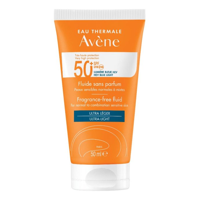 Avene - Solare Fluido Protezione Spf 50+ Senza Profumo Confezione 50 Ml Avene - Solare Fluido Protezione Spf 50+ Senza Profumo Confezione 50 Ml