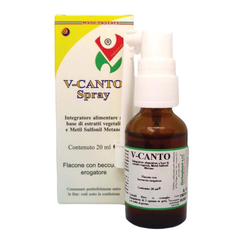 V Canto spray 20 ml - spray orale per gola e cavo orale
