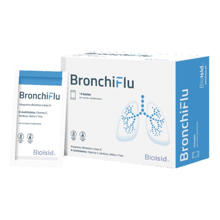 Bronchiflu Bioisid Integratore in Bustine 14 Bustine per il Benessere delle Vie Respiratorie