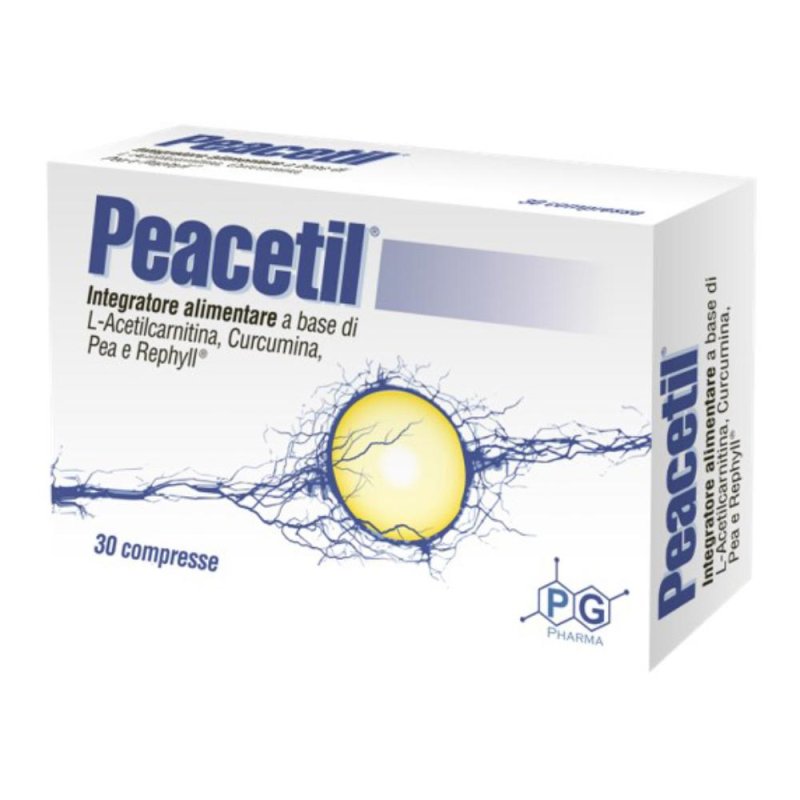 Peacetil Integratore Alimentare con Cla700 , Acetilcarnitina , Curcumina e rephyll 30 compresse Peacetil Integratore Alimentare con Cla700 , Acetilcarnitina , Curcumina e rephyll 30 compresse