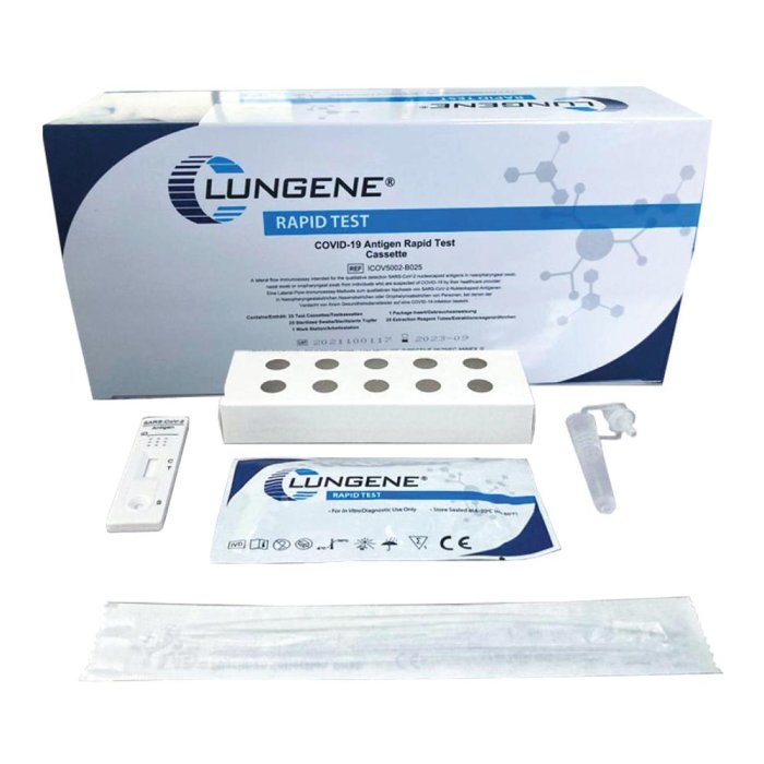 Clungene Test Antigenico Rapido Tampone COVID-19 25 Kit Clungene Test Antigenico Rapido Tampone COVID-19 25 Kit