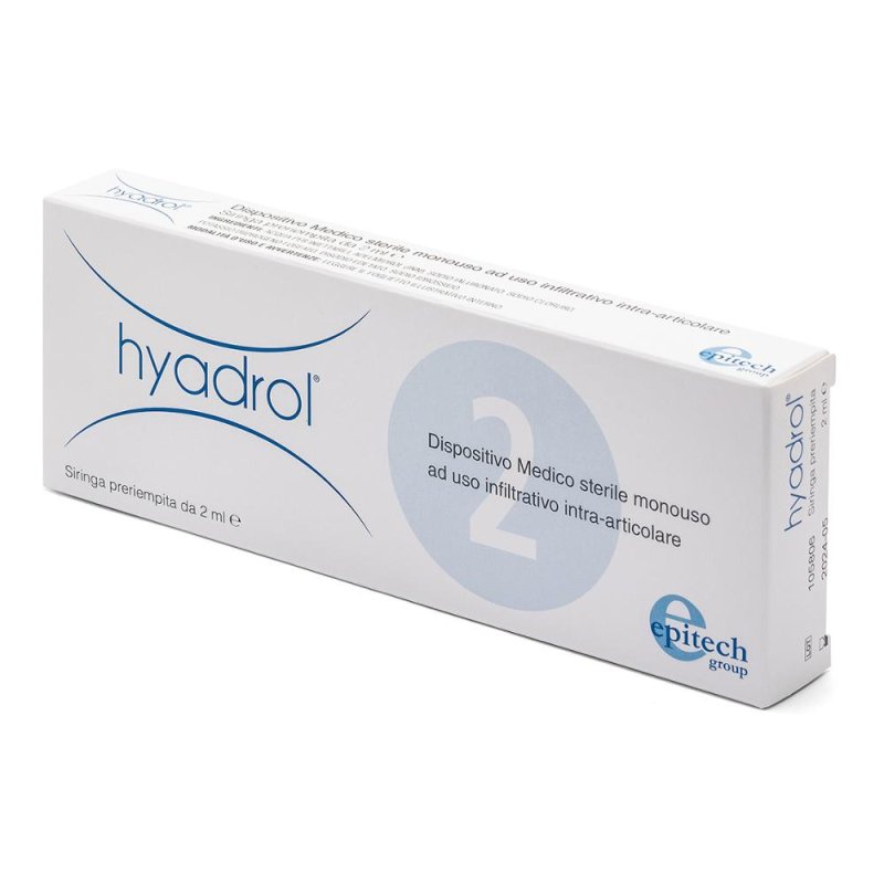Siringa Intra-articolare Hyadrol Con Acido Ialuronico 1% E Adelmitrol 2% Capacita' 2 Ml Siringa Intra-articolare Hyadrol Con Acido Ialuronico 1% E Adelmitrol 2% Capacita' 2 Ml