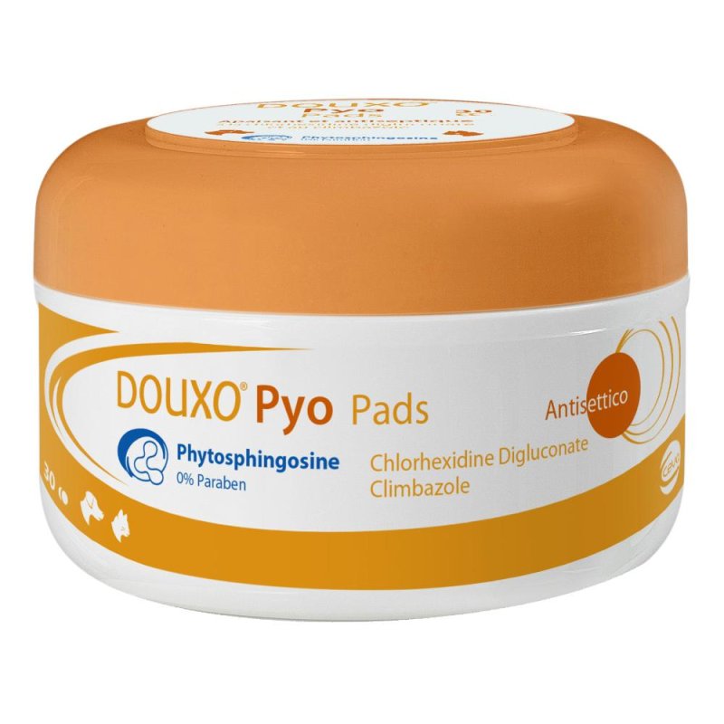 Douxo S3 Calm Pads Dischetti Lenitivi Detergenti per Cani e Gatti con Pelle Sensibile e Prurito &ndash; 30 Dischetti