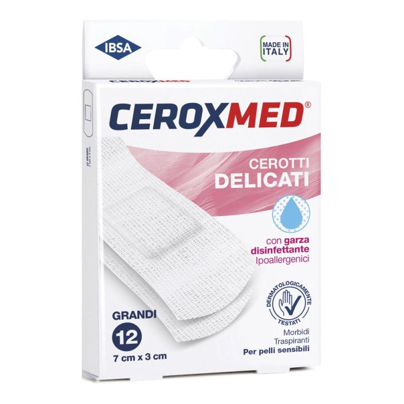 Ceroxmed Cerotti Delicati con Garza Disinfettante 12 pezzi