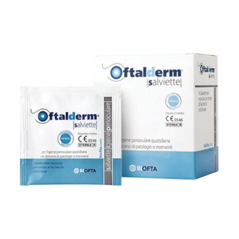Oftalderm Salviette - Detersione Delicata delle Palpebre e Ciglia 16 pezzi Oftalderm Salviette - Detersione Delicata delle Palpebre e Ciglia 16 pezzi