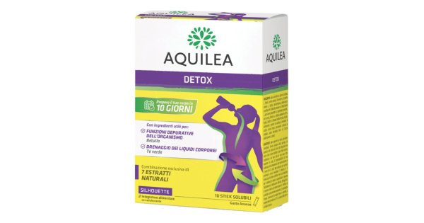 Aquilea Detox 10 Stick Integratore Depurativo E Drenante Con 7 