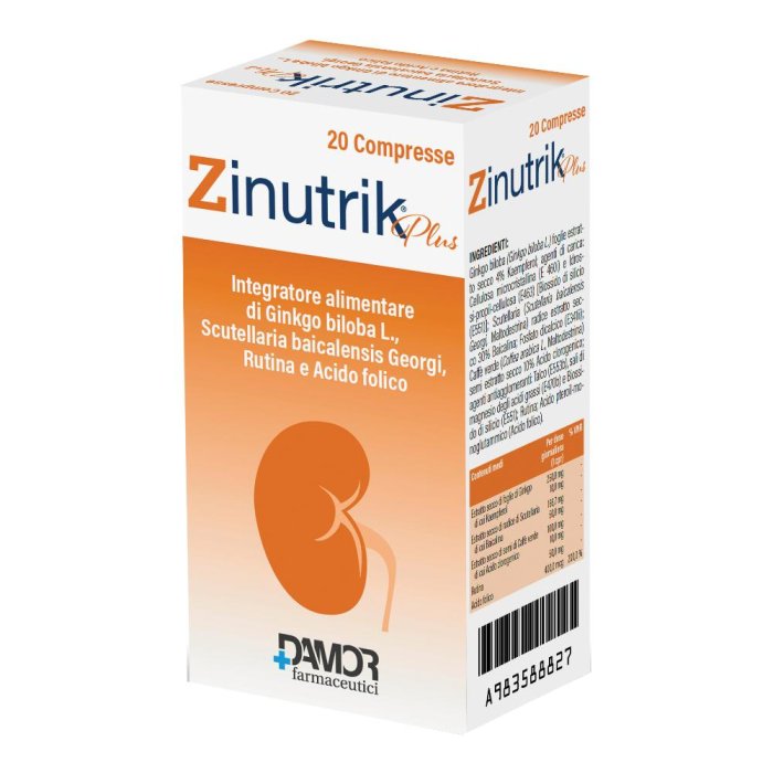 Zinutrik Plus 20 Compresse integratore alimentare zinco e vitamine per il sistema immunitario Zinutrik Plus 20 Compresse integratore alimentare zinco e vitamine per il sistema immunitario
