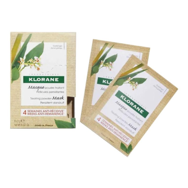 Klorane Galanga - Masque Poudre Maschera per Capelli in Polvere 8 bustine Klorane Galanga - Masque Poudre Maschera per Capelli in Polvere 8 bustine