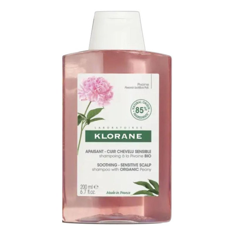 Klorane Shampoo alla Peonia Bio Lenitivo per Cuoio Capelluto Sensibile e Irritato