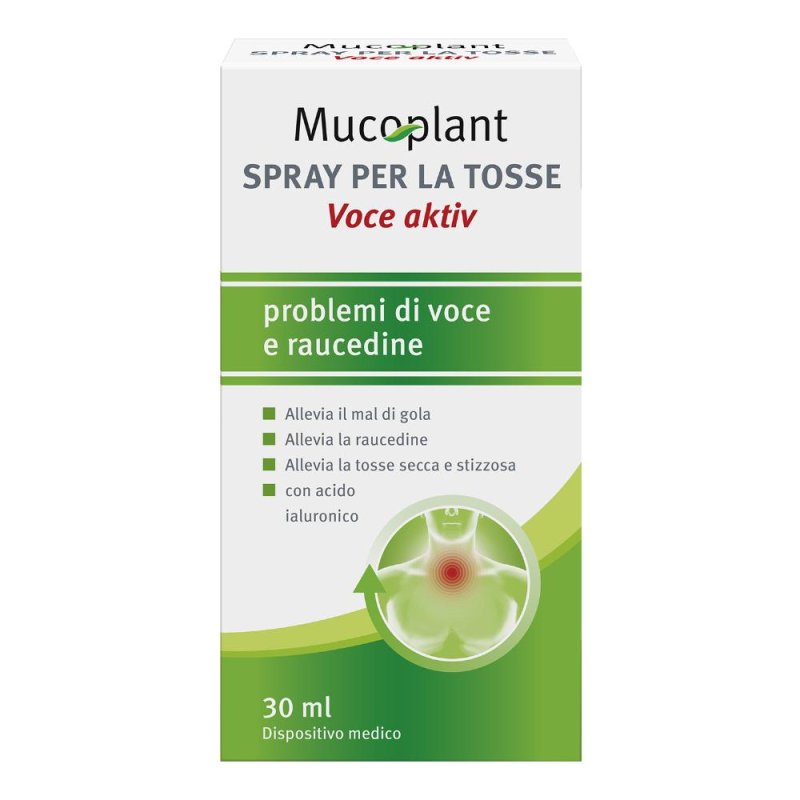 Theiss Mucoplant Spray Tosse Voce Aktiv 30 ml - spray lenitivo per mal di gola e tosse secca Theiss Mucoplant Spray Tosse Voce Aktiv 30 ml - spray lenitivo per mal di gola e tosse secca