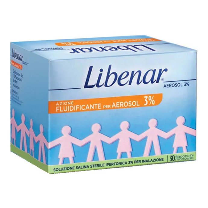 Libenar Soluzione Salina Ipertonica 3% Per Inalazione 30 Fiale Aerosol Libenar Soluzione Salina Ipertonica 3% Per Inalazione 30 Fiale Aerosol