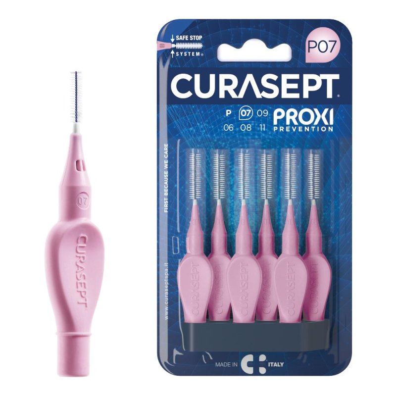 Curasept Proxi P07 Rosa Scovolini Interdentali Morbidi Per Pulizia Profonda Degli Spazi Tra I Denti Curasept Proxi P07 Rosa Scovolini Interdentali Morbidi Per Pulizia Profonda Degli Spazi Tra I Denti