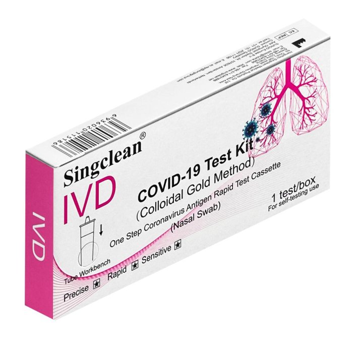 Singclean COVID-19 Test Kit (Colloidal Gold Method) &ndash; Test Rapido Antigenico Nasale
