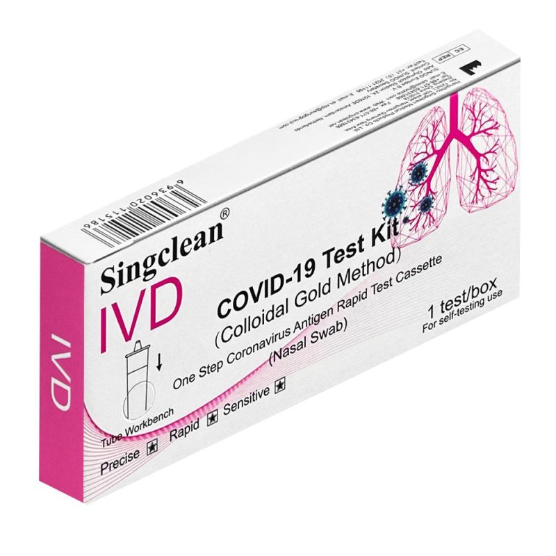 Singclean COVID-19 Test Kit (Colloidal Gold Method) &ndash; Test Rapido Antigenico Nasale
