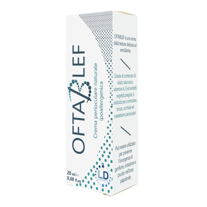 OFTABLEF Crema Oftalmica 20 Millilitri Trattamento Palpebre e Contorno Occhi Lenitivo Idratante | Cosmetico Pharma OFTABLEF Crema Oftalmica 20 Millilitri Trattamento Palpebre e Contorno Occhi Lenitivo Idratante | Cosmetico Pharma