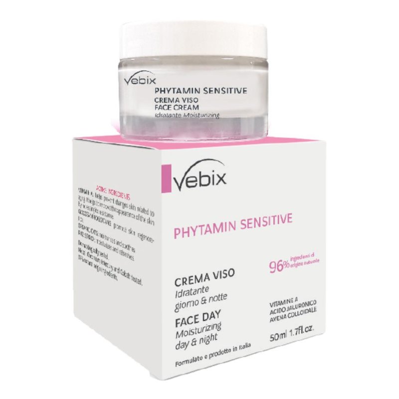 Vebix Phytamin Sensitive - Crema Viso Idratante Giorno e Notte 50 ml Vebix Phytamin Sensitive - Crema Viso Idratante Giorno e Notte 50 ml