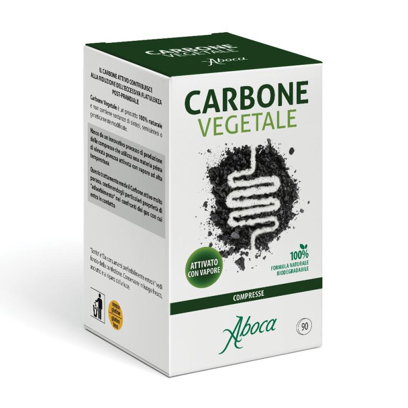 Aboca Carbone Vegetale 90 Compresse Integratore per Gonfiore Addominale e Gas Intestinali Aboca Carbone Vegetale 90 Compresse Integratore per Gonfiore Addominale e Gas Intestinali