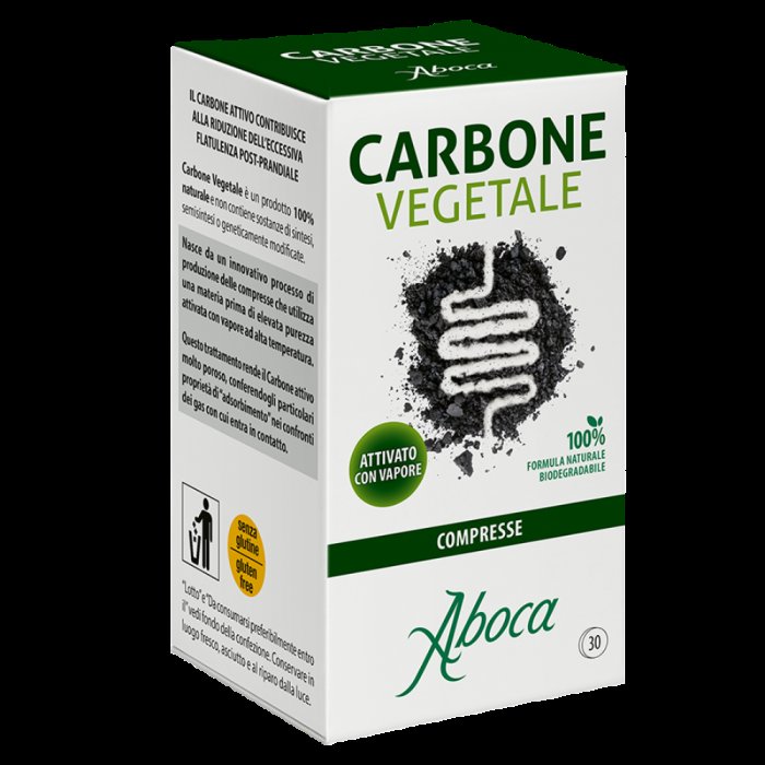 Aboca Carbone Vegetale 30 Compresse | Integratore Naturale per Gonfiore Addominale e Gas Intestinali Aboca Carbone Vegetale 30 Compresse | Integratore Naturale per Gonfiore Addominale e Gas Intestinali