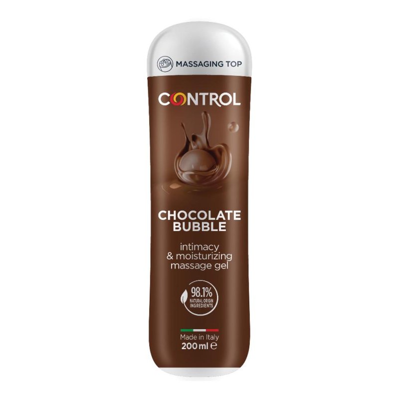 Control Chocolate Bubble - Gel Ultrasensoriale per Massaggi Intimi al Gusto Cioccolato - 200ml