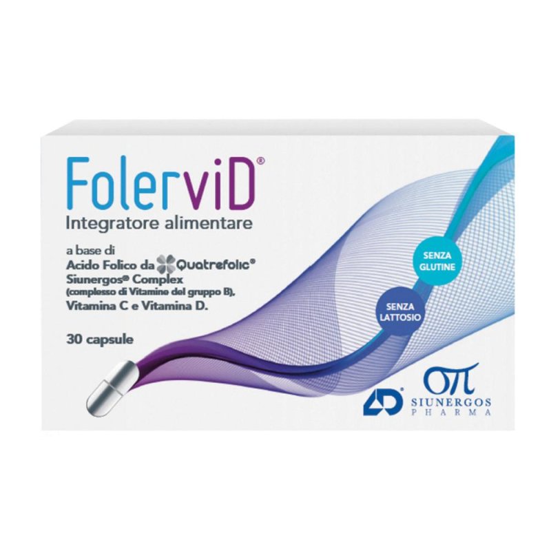 Folervid Integratore Alimentare 30 Capsule – Complesso di Vitamine del Gruppo B con Acido Folico per Energia e Benessere del Sistema Nervoso Folervid Integratore Alimentare 30 Capsule – Complesso di Vitamine del Gruppo B con Acido Folico per Energia e Benessere del Sistema Nervoso