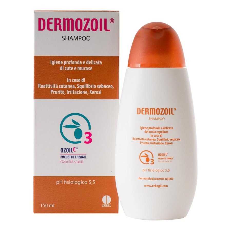 Dermozoil Shampoo Delicato 150 Millilitri per Cute Sensibile e Capelli Secchi Dermozoil Shampoo Delicato 150 Millilitri per Cute Sensibile e Capelli Secchi