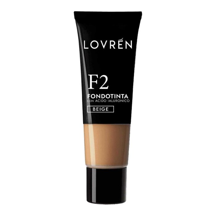 Lovr&eacute;n Make Up - F2 Fondotinta con Acido Ialuronico Beige, 25ml
