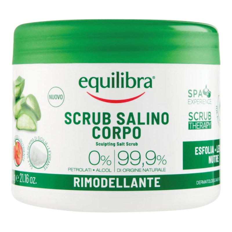 Equilibra Scrub Salino Rimodellante Corpo &ndash; Scrub Esfoliante e Levigante al Sale Marino