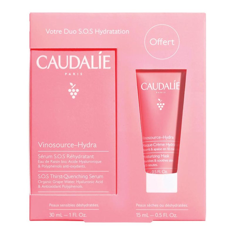 Caudalie Vinosource-Hydra Duo S.O.S Idratazione Siero + Maschera in regalo