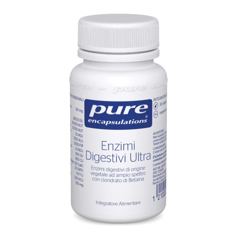 Pure Encapsulations Enzimi Digestivi Ultra 30 capsule integratore vegano per la digestione