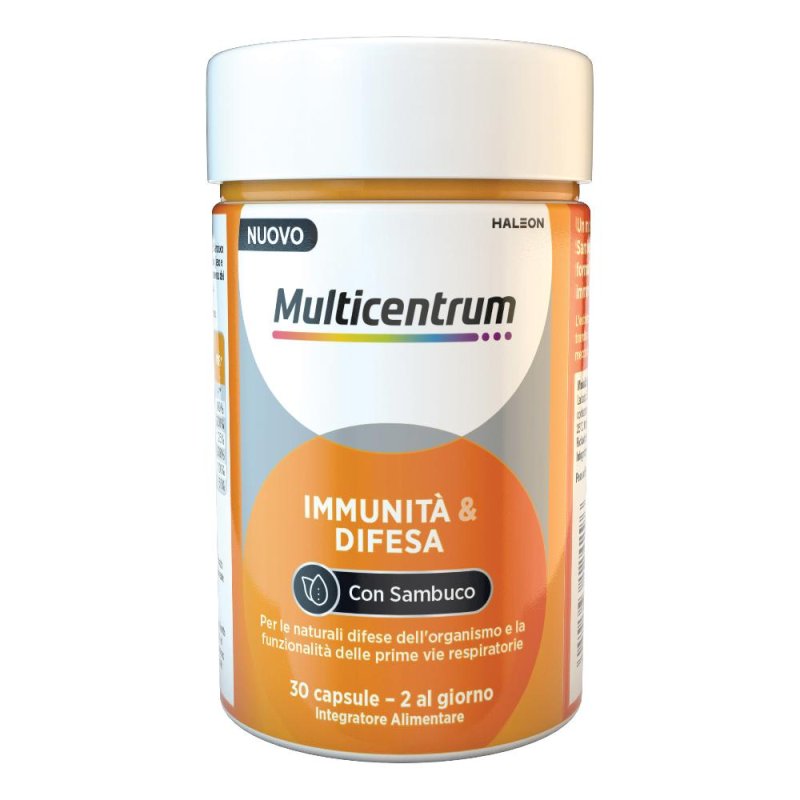 Multicentrum Immunit&agrave; & Difesa Con Sambuco - Integratore Alimentare - 30 Compresse