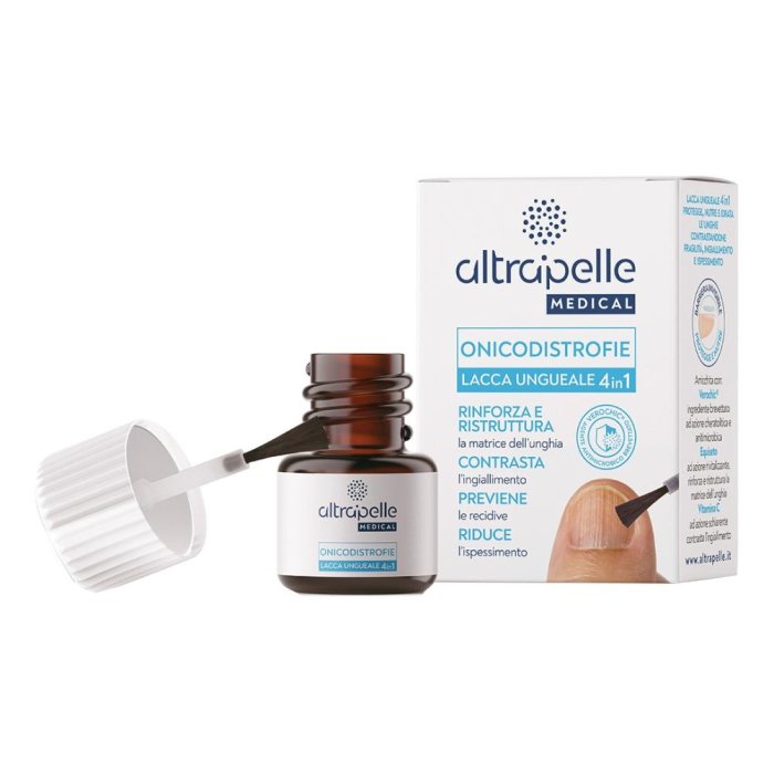 Altrapelle Medical Onicodistrofie lacca ungueale 4 in 1 7 ml - trattamento rinforzante per unghie fragili e ispessite Altrapelle Medical Onicodistrofie lacca ungueale 4 in 1 7 ml - trattamento rinforzante per unghie fragili e ispessite