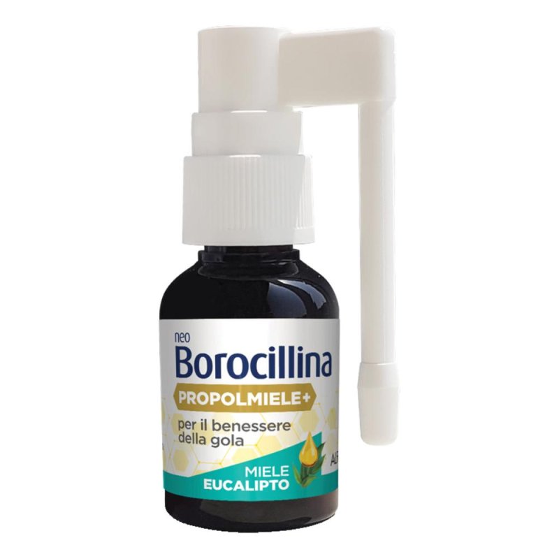 Neoborocillina Propolmiele+ spray al miele ed eucaliptolo per il benessere della gola - Alfasigma Spa