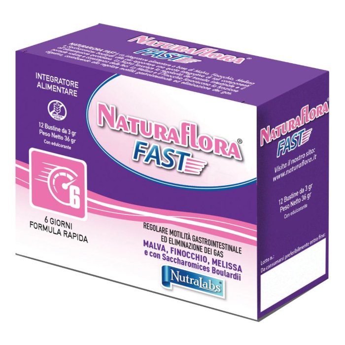 NATURAFLORA Fast Integratore Probiotico 12 Bustine per Benessere Intestinale e Equilibrio della Flora Batterica NATURAFLORA Fast Integratore Probiotico 12 Bustine per Benessere Intestinale e Equilibrio della Flora Batterica