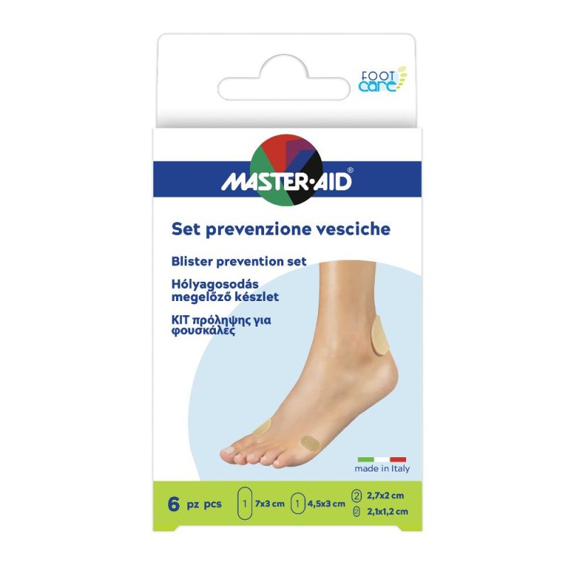 Master-Aid Footcare - Set Prevenzione Vesciche 6 protezioni Master-Aid Footcare - Set Prevenzione Vesciche 6 protezioni