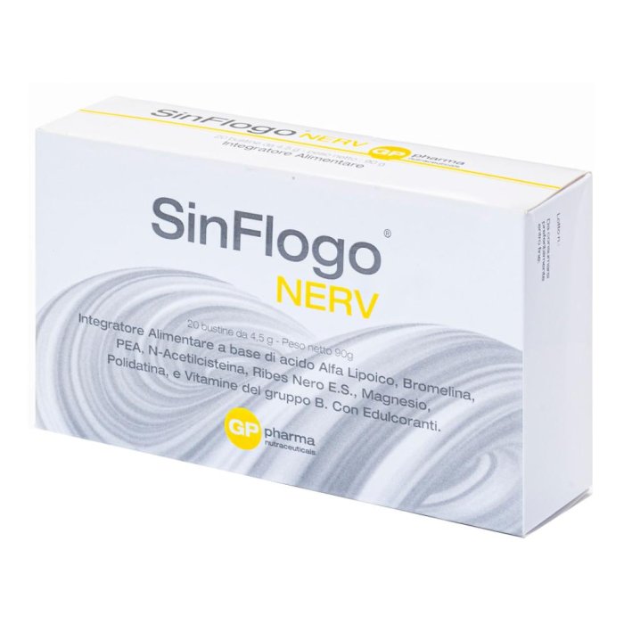 Sinflogo Nerv Integratore in Bustine per il Benessere del Sistema Nervoso 20 Bustine Sinflogo Nerv Integratore in Bustine per il Benessere del Sistema Nervoso 20 Bustine