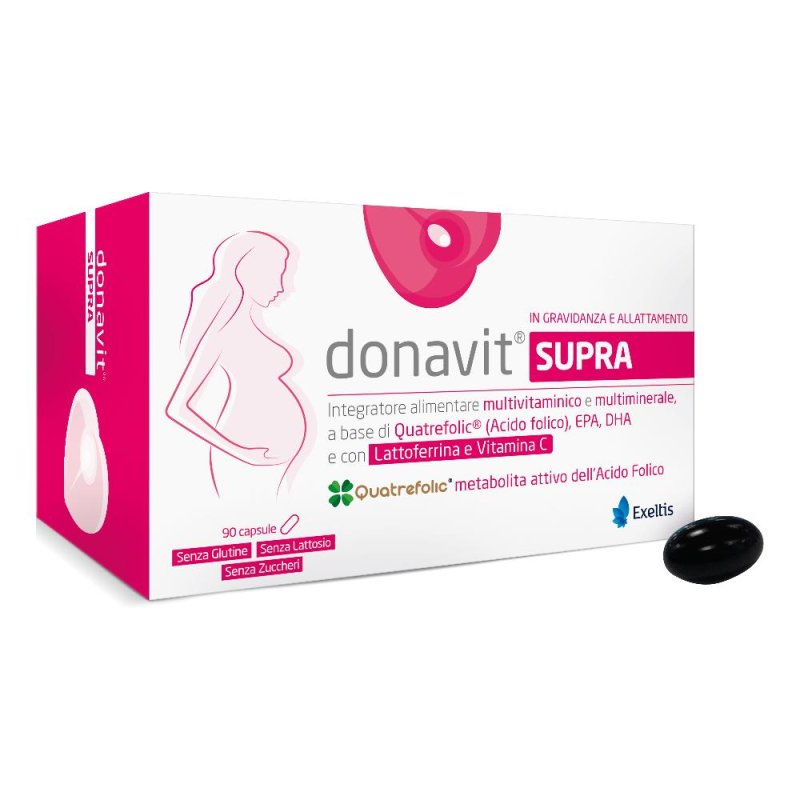 DonavitSUPRA - Integratore Multivitaminico e Multiminerale con DHA, EPA e Lattoferrina - 90 Capsule DonavitSUPRA - Integratore Multivitaminico e Multiminerale con DHA, EPA e Lattoferrina - 90 Capsule