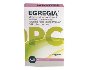 Egregia integratore con resveratrolo, polidatina e acido lipoico 30 compresse