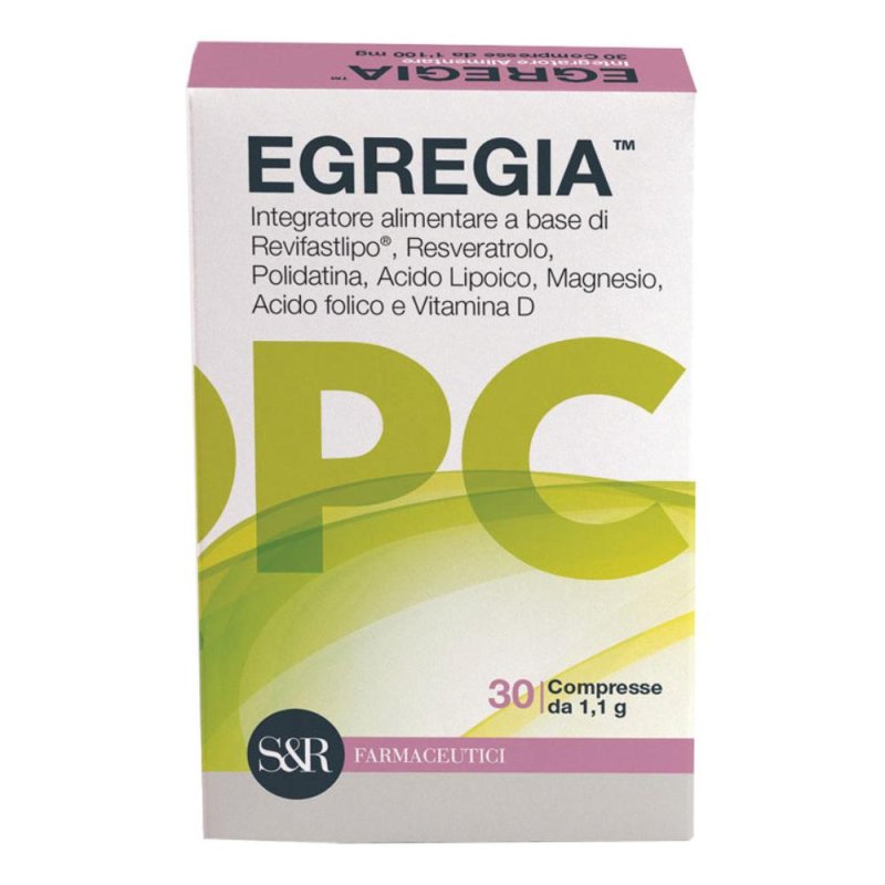 Egregia integratore con resveratrolo, polidatina e acido lipoico 30 compresse Egregia integratore con resveratrolo, polidatina e acido lipoico 30 compresse