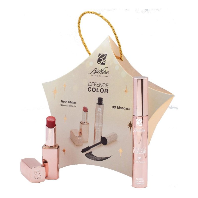 BioNike Trucco Defence Color Cofanetto Regalo Natale con Mascara 3D Nero e Rossetto Nutri Shine 210 Rouge BioNike Trucco Defence Color Cofanetto Regalo Natale con Mascara 3D Nero e Rossetto Nutri Shine 210 Rouge