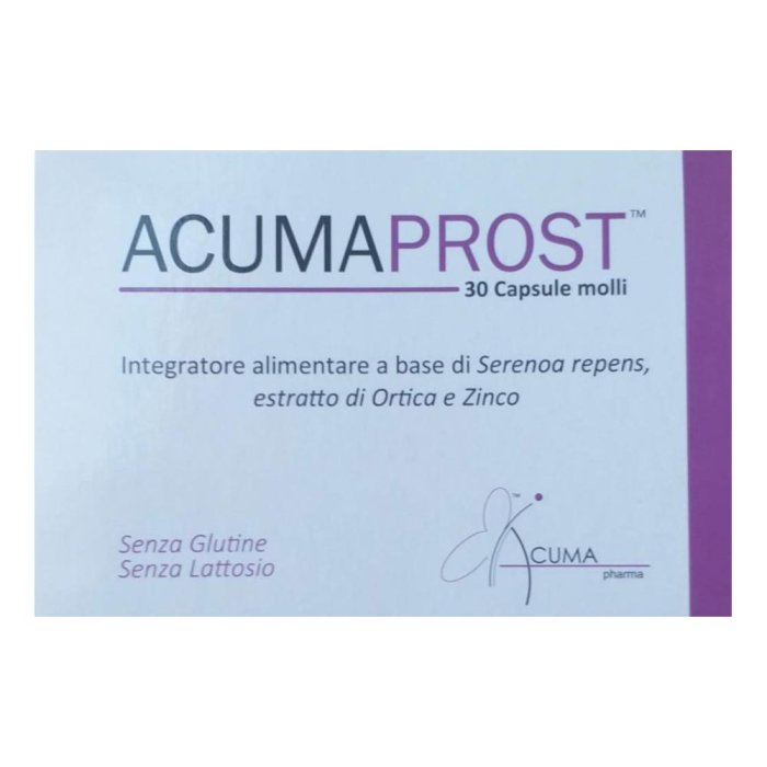 Acumaprost 30 Capsule Molli Integratore Alimentare per il Benessere della Prostata CPS Acumaprost 30 Capsule Molli Integratore Alimentare per il Benessere della Prostata CPS