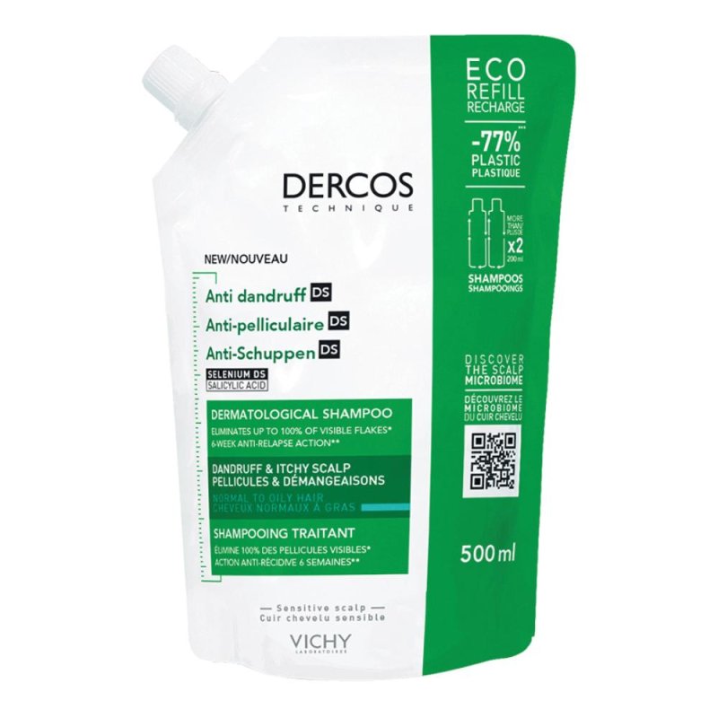 Dercos Eco Ricarica Shampoo Anti Forfora 500 Ml Dercos Eco Ricarica Shampoo Anti Forfora 500 Ml