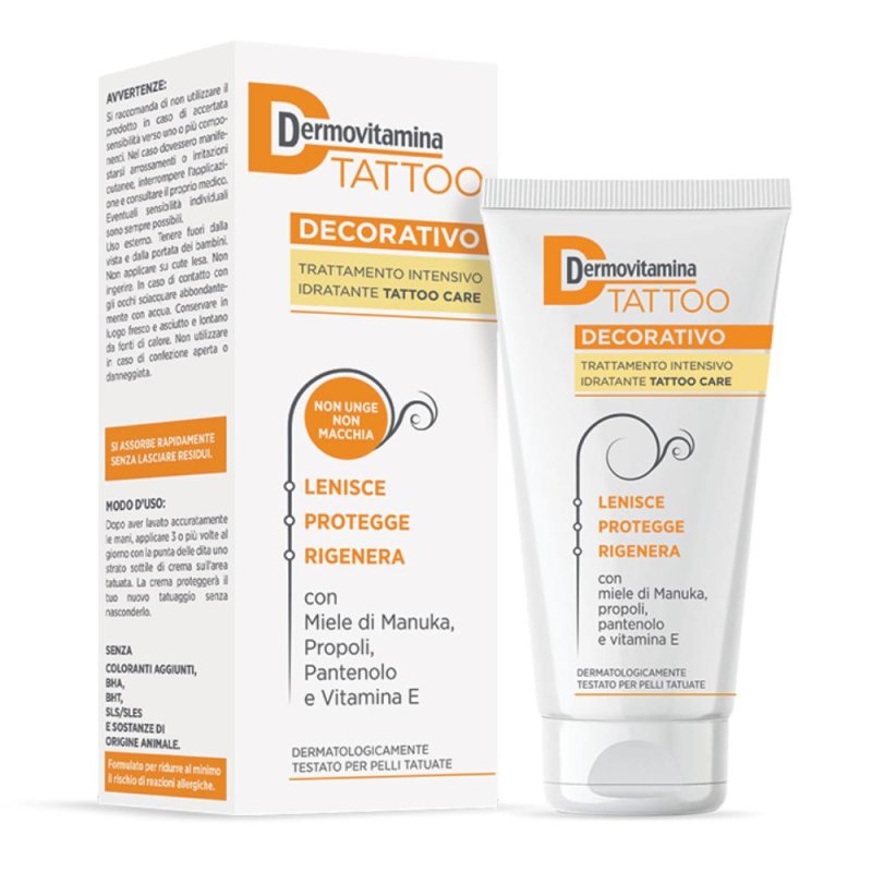 Dermovitamina Tattoo Estetico Crema Riparatrice Pelle Tatuata e Trucco Semipermanente 15 ml Dermovitamina Tattoo Estetico Crema Riparatrice Pelle Tatuata e Trucco Semipermanente 15 ml