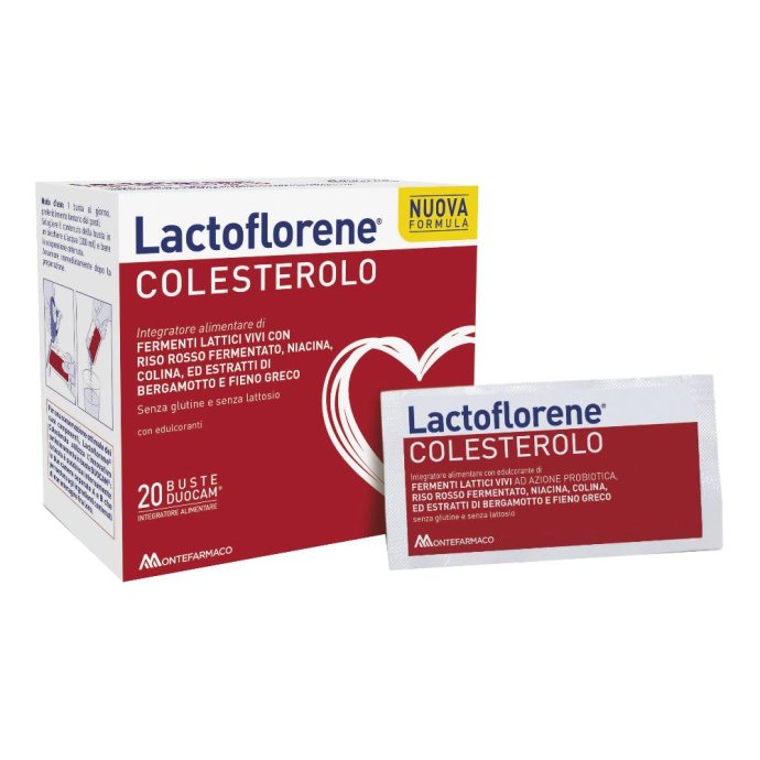 Lactoflorene colesterolo con fermenti lattici e riso rosso 20 bustine - Montefarmaco Lactoflorene colesterolo con fermenti lattici e riso rosso 20 bustine - Montefarmaco