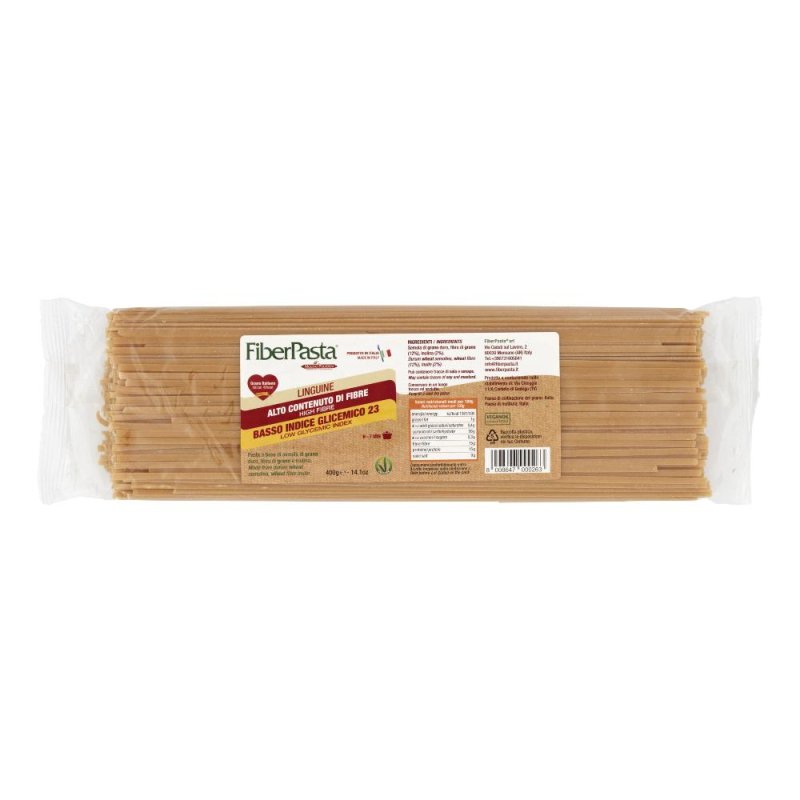 FiberPasta Linguine Integrali ad Alto Contenuto di Fibre 400 g – Pasta a Basso Indice Glicemico FiberPasta Linguine Integrali ad Alto Contenuto di Fibre 400 g – Pasta a Basso Indice Glicemico