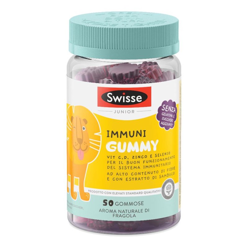 Swisse Junior Gummy Immuni integratore difese per bambini 50 gommose Swisse Junior Gummy Immuni integratore difese per bambini 50 gommose