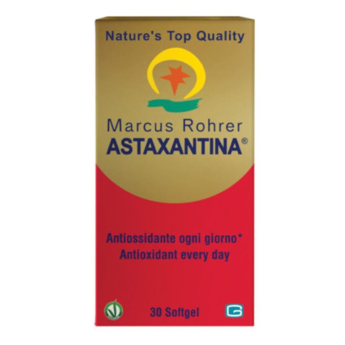 Marcus Rohrer Astaxantina Integratore Alimentare Antiossidante 30 Softgels Marcus Rohrer Astaxantina Integratore Alimentare Antiossidante 30 Softgels
