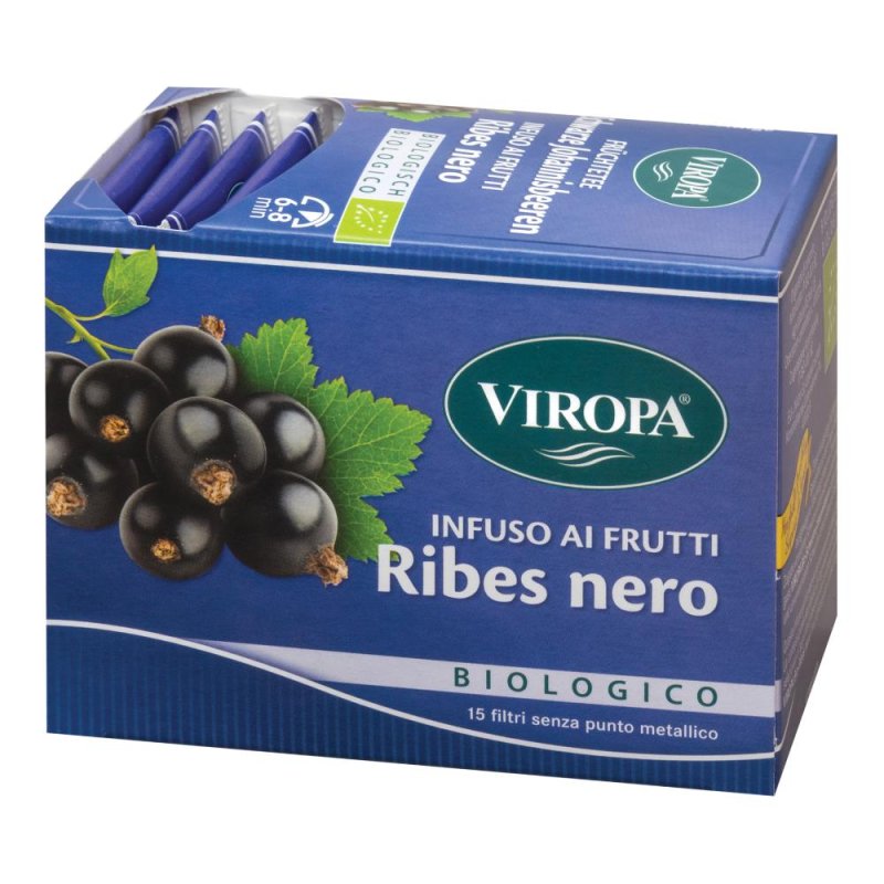 Viropa Ribes Nero bio 15 bustine - tisana biologica al ribes nero per drenaggio e benessere vascolare Viropa Ribes Nero bio 15 bustine - tisana biologica al ribes nero per drenaggio e benessere vascolare