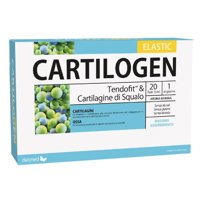 Cartilogen Elastic 20 fiale 15 ml - integratore per cartilagini e articolazioni Cartilogen Elastic 20 fiale 15 ml - integratore per cartilagini e articolazioni